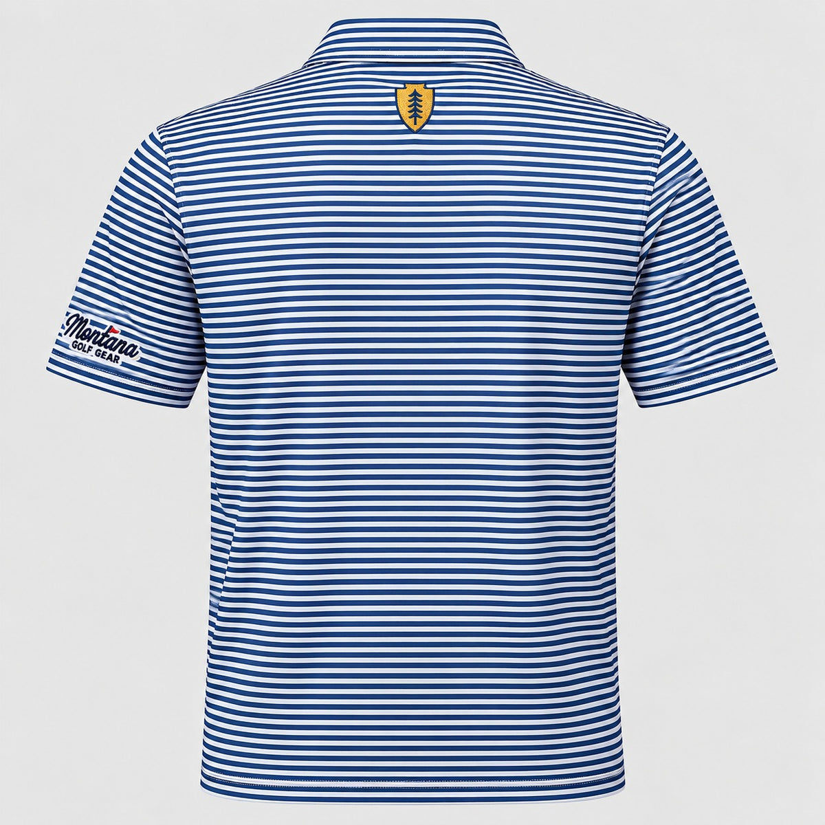 Clark Stripe Performance Mesh Polo - Navy