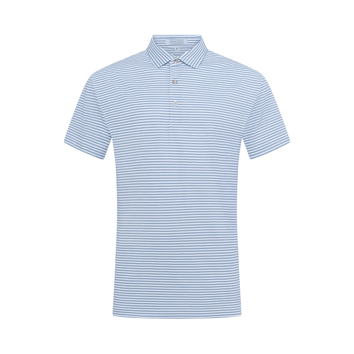 Clark Stripe Performance Mesh Polo - Grey